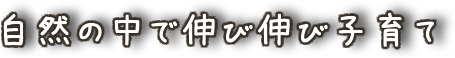 自然の中で伸び伸び子育て